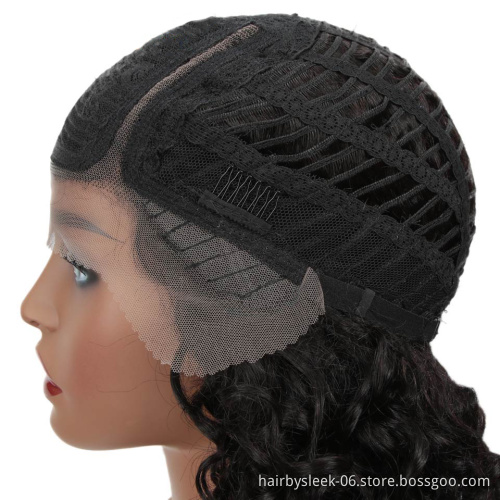 Aura fully open Kinky Curly Front Wigs Human hair Lace Part Wig Natural Brazilian Remy human hair extension Human Hair Wigs